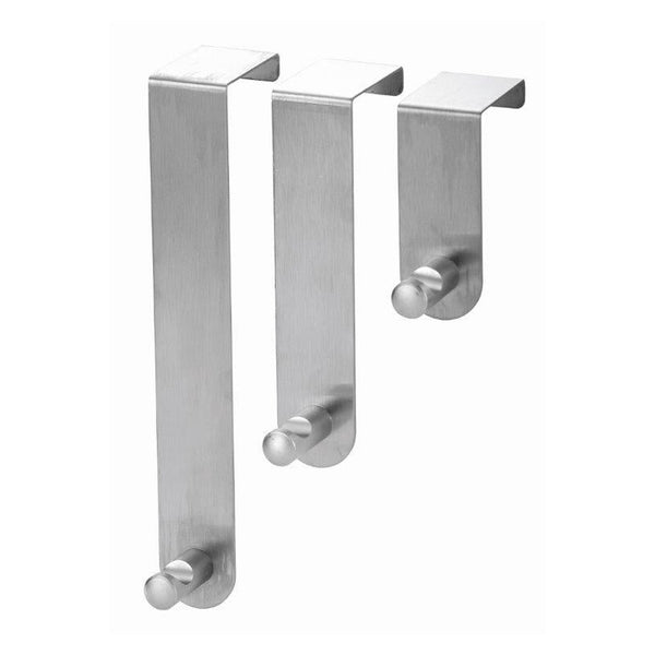 Blue Canyon stainless steel over door hooks, set of 3