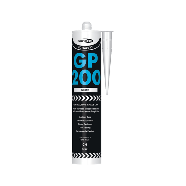 Bond-It GP200 white silicone sealant cartridge