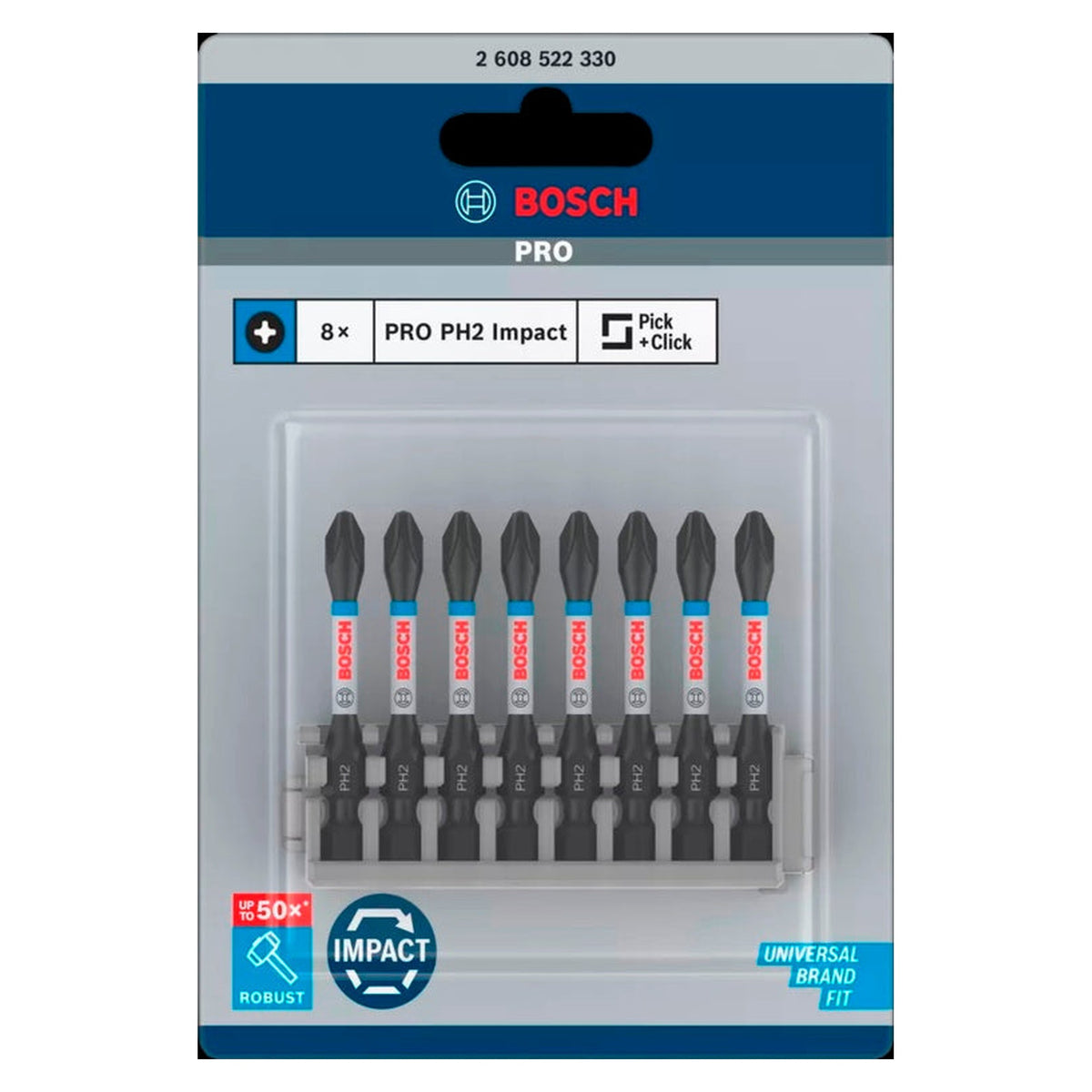 Bosch impact PH power bits 50mm pack of 8