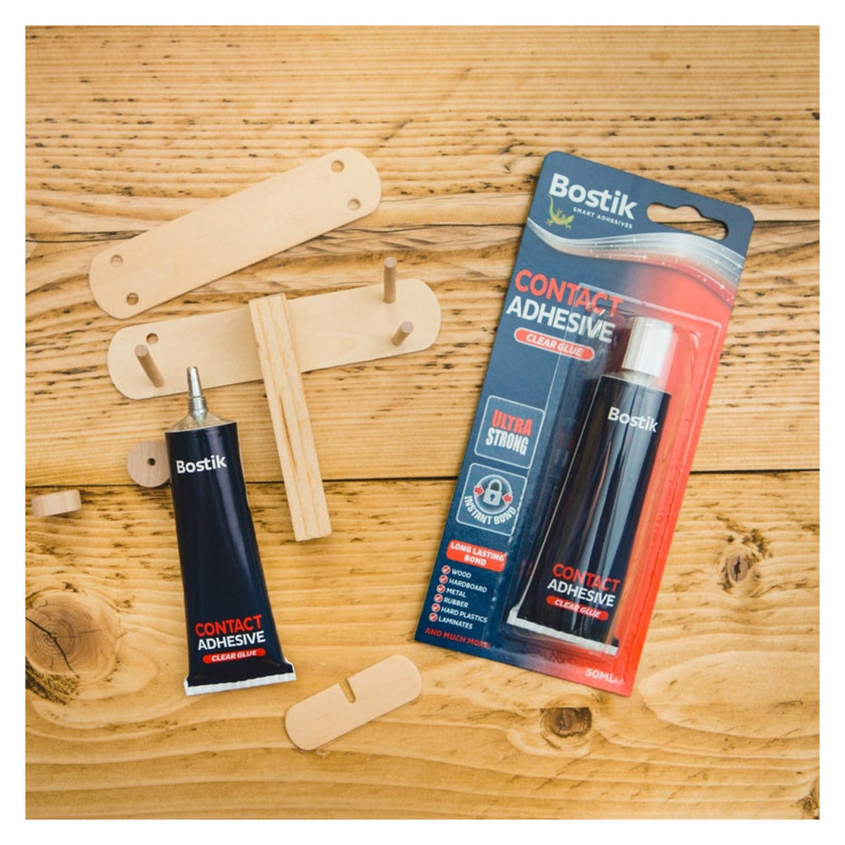 Bostik Contact Extra Strong adhesive 50ml blister pack, view 2