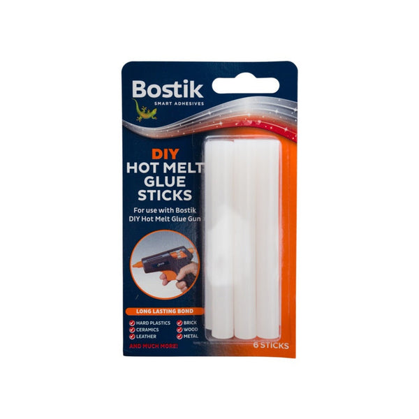 Bostik DIY hot melt glue gun sticks, 6 x 100mm