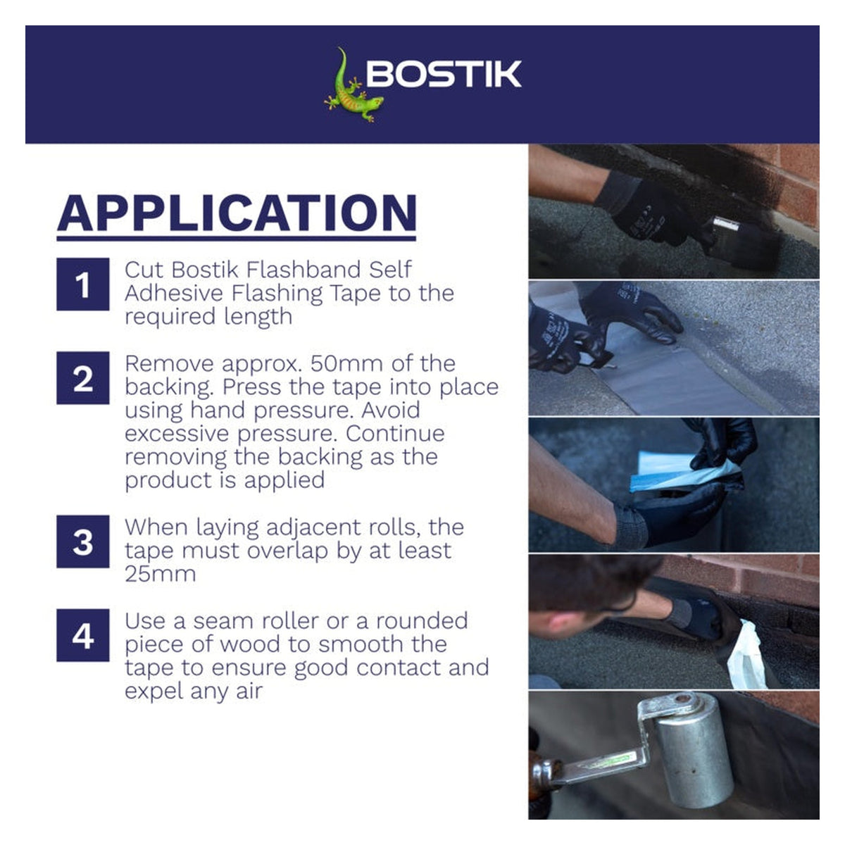Bostik Flashband Original grey flashing tape 10m x 150mm, view 5