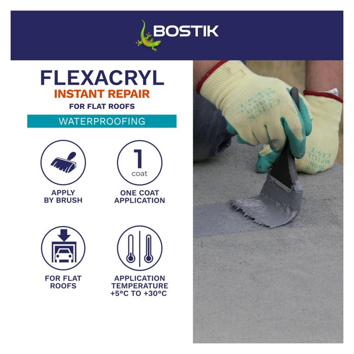 Bostik Flexacryl Instant Repair 1kg grey, view 4