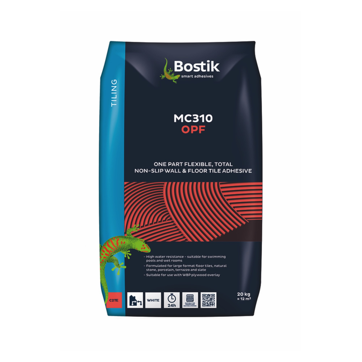 Bostik OPF white flexible tile adhesive 20kg bag