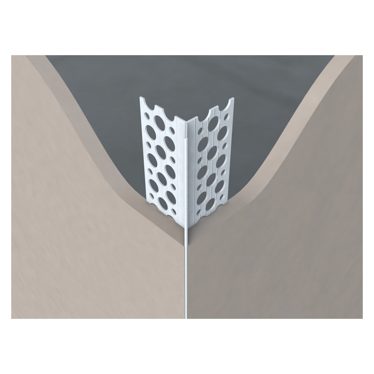 Bpc white PVC-U angle bead 15mm x 3m