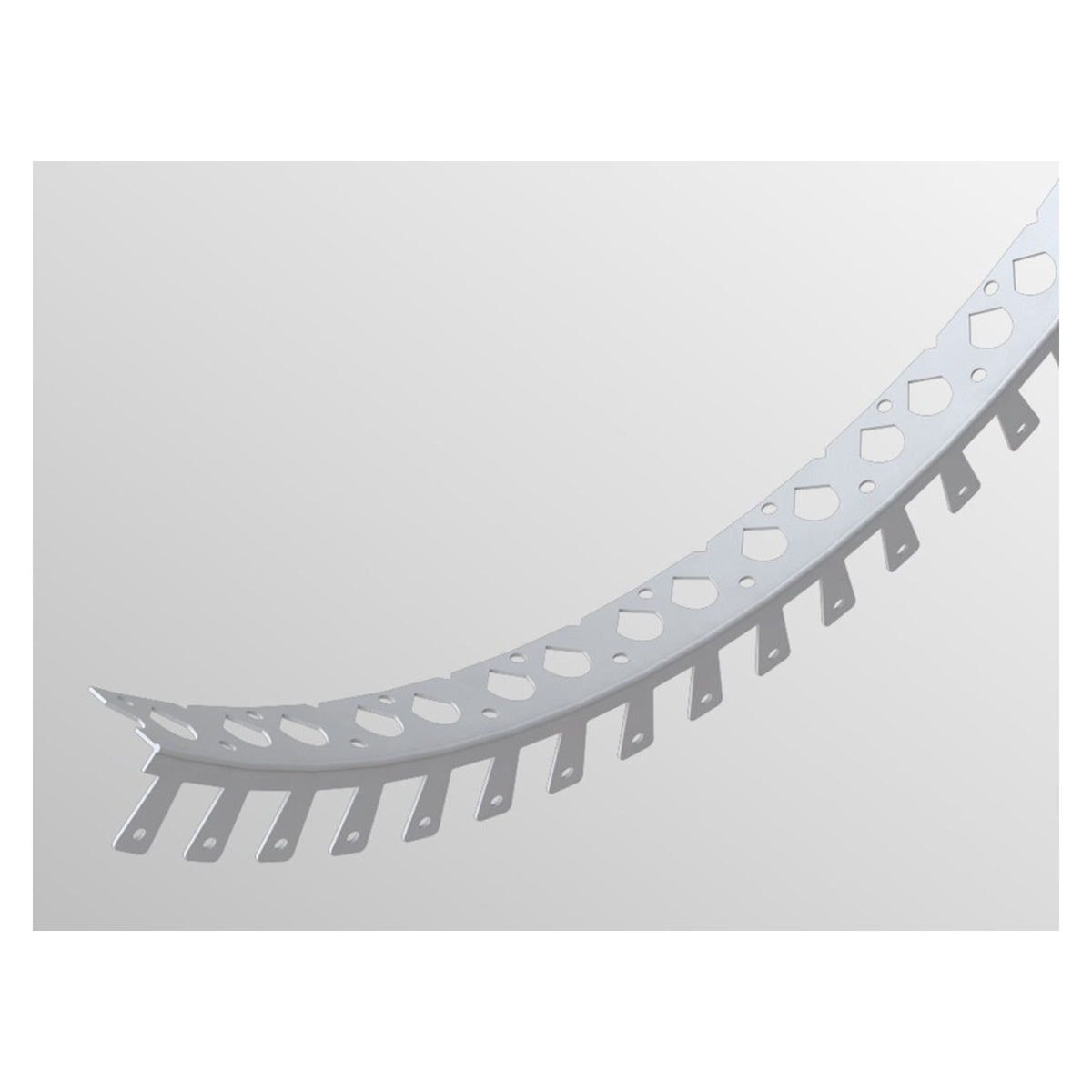 Bpc PVC-U thin coat arch angle bead 3m white, view 2