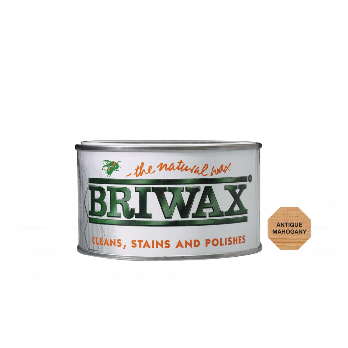 Briwax natural wax antique mahogany 400g tin
