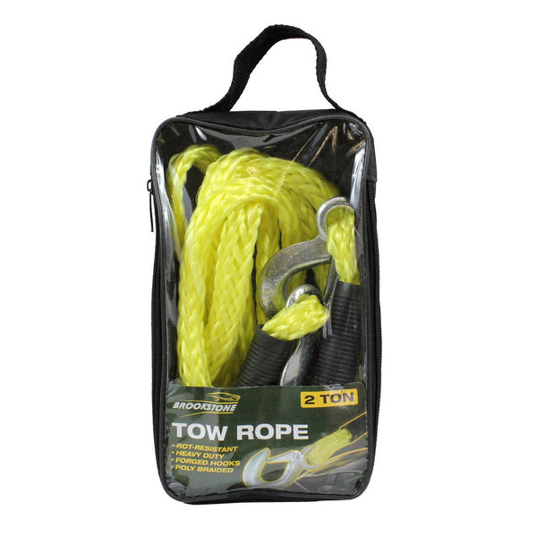 Brookstone 2 ton touring tow rope with forked hooks
