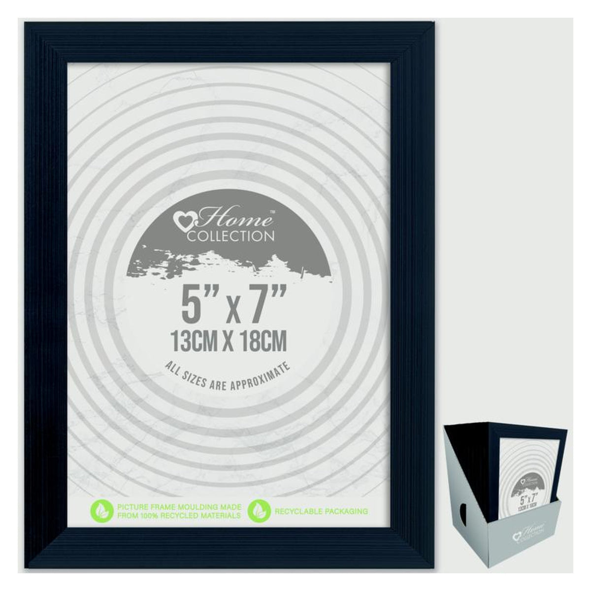 Cambridge Black Frame With Glass - 5 x 7"