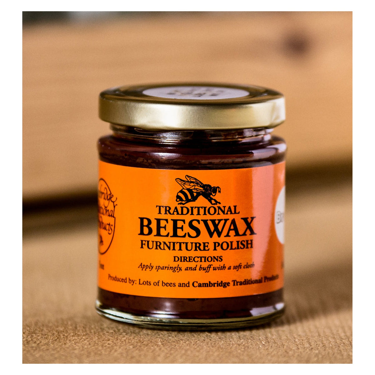Cambridge traditional beeswax furniture polish, 142g, brown