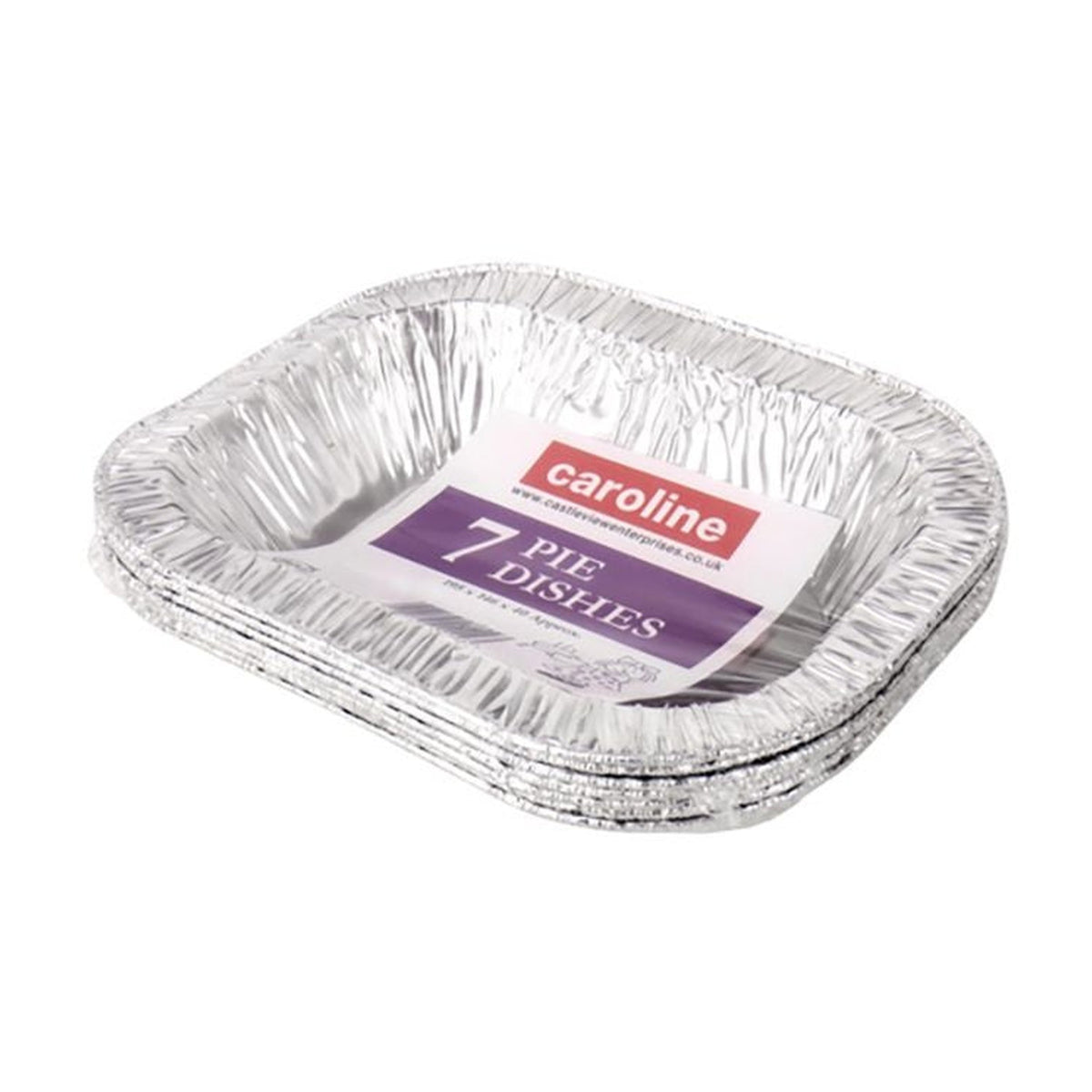 Caroline rectangle foil pie dishes, pack of 7