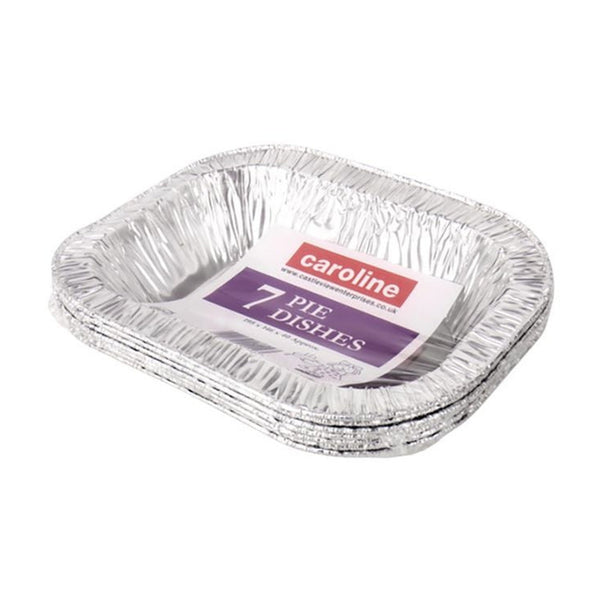 Caroline rectangle foil pie dishes, pack of 7