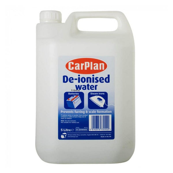 Carplan de-ionised water 5L bottle