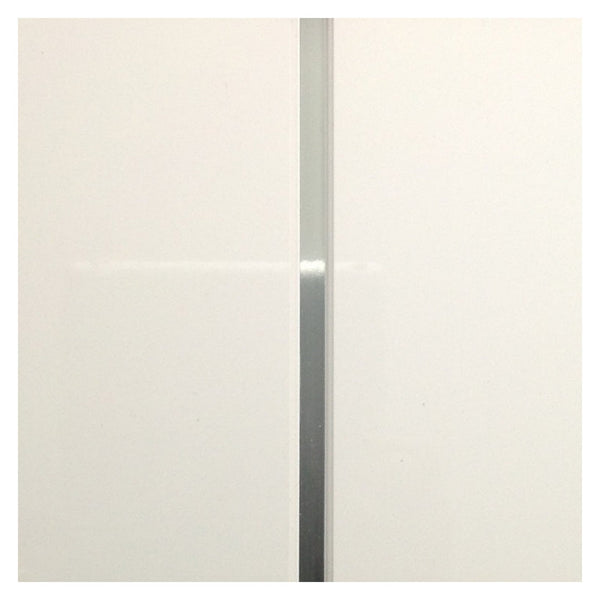 Ceiling Panel 2700 x 250 x 9.5mm - White & Chrome Pack 5