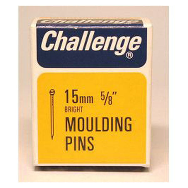 Challenge bright steel moulding pins 15mm 30g box