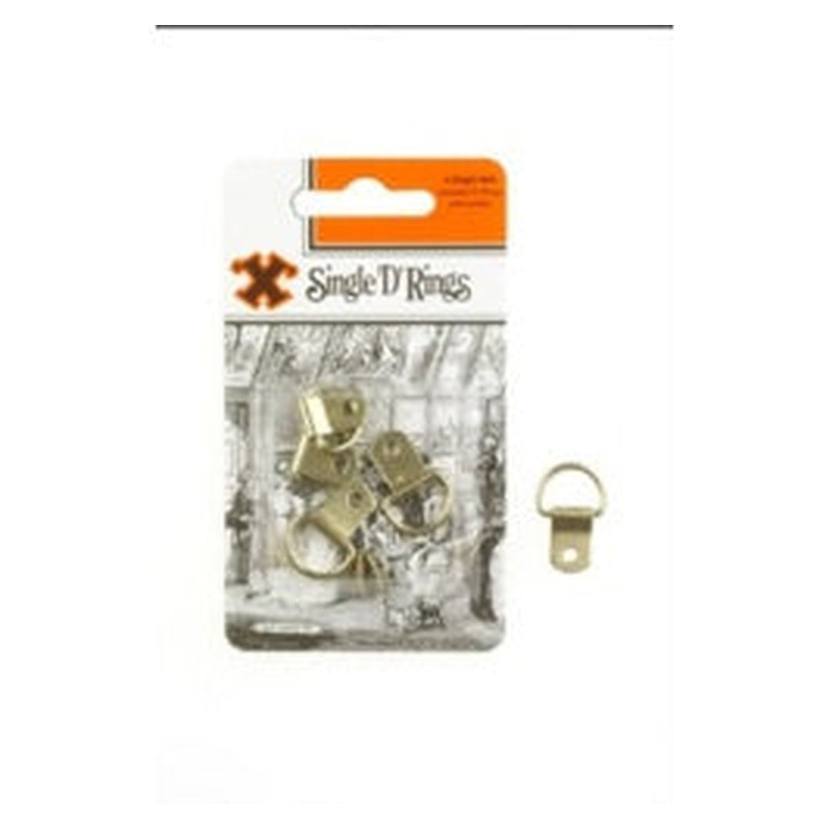 Challenge brass single D rings pack of 4