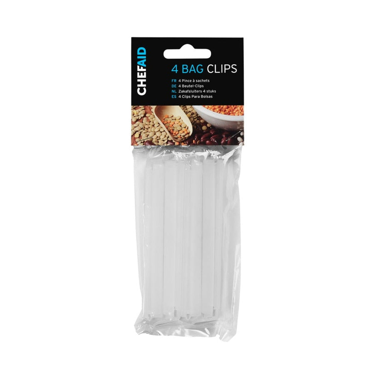 Pack of 4 Chef Aid 11cm bag clips