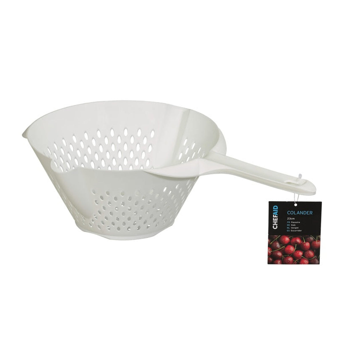 Chef Aid 23cm plastic colander with handle, view 2
