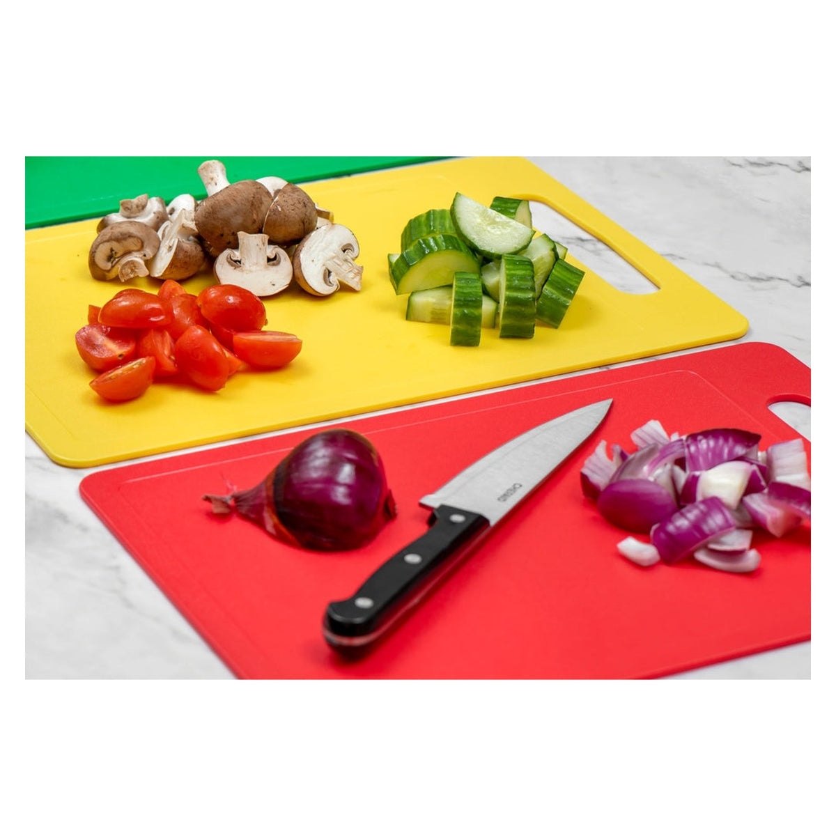 Chef Aid green poly chopping board 35 x 25cm, view 2