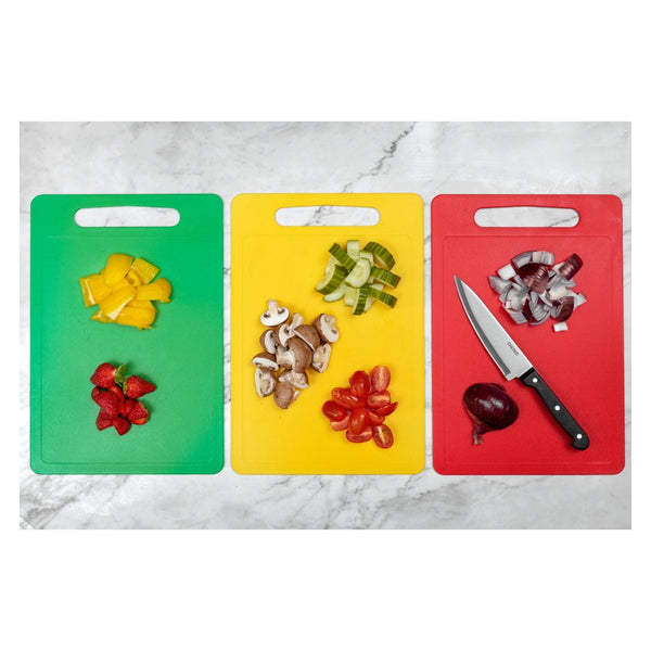 Chef Aid red poly chopping board 35 x 25cm