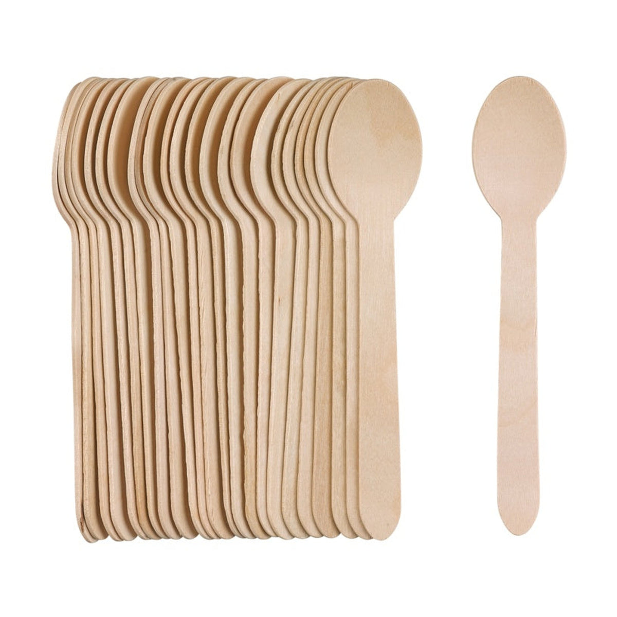 Chef Aid birchwood wooden spoons, pack of 24, view 2
