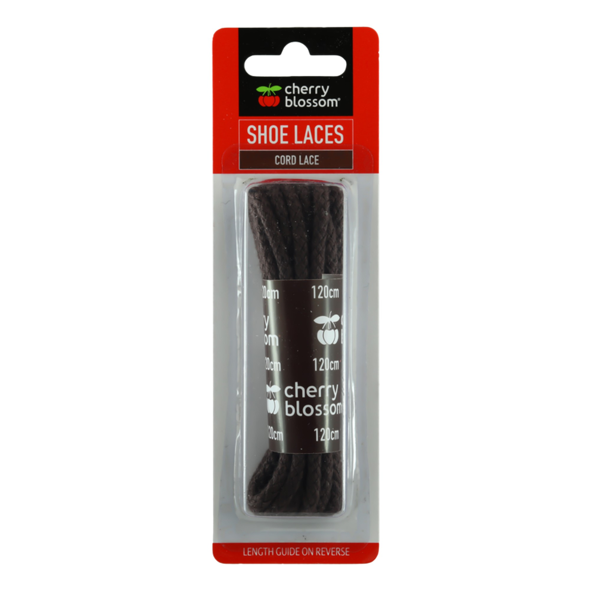 Cherry Blossom brown cord laces 120cm