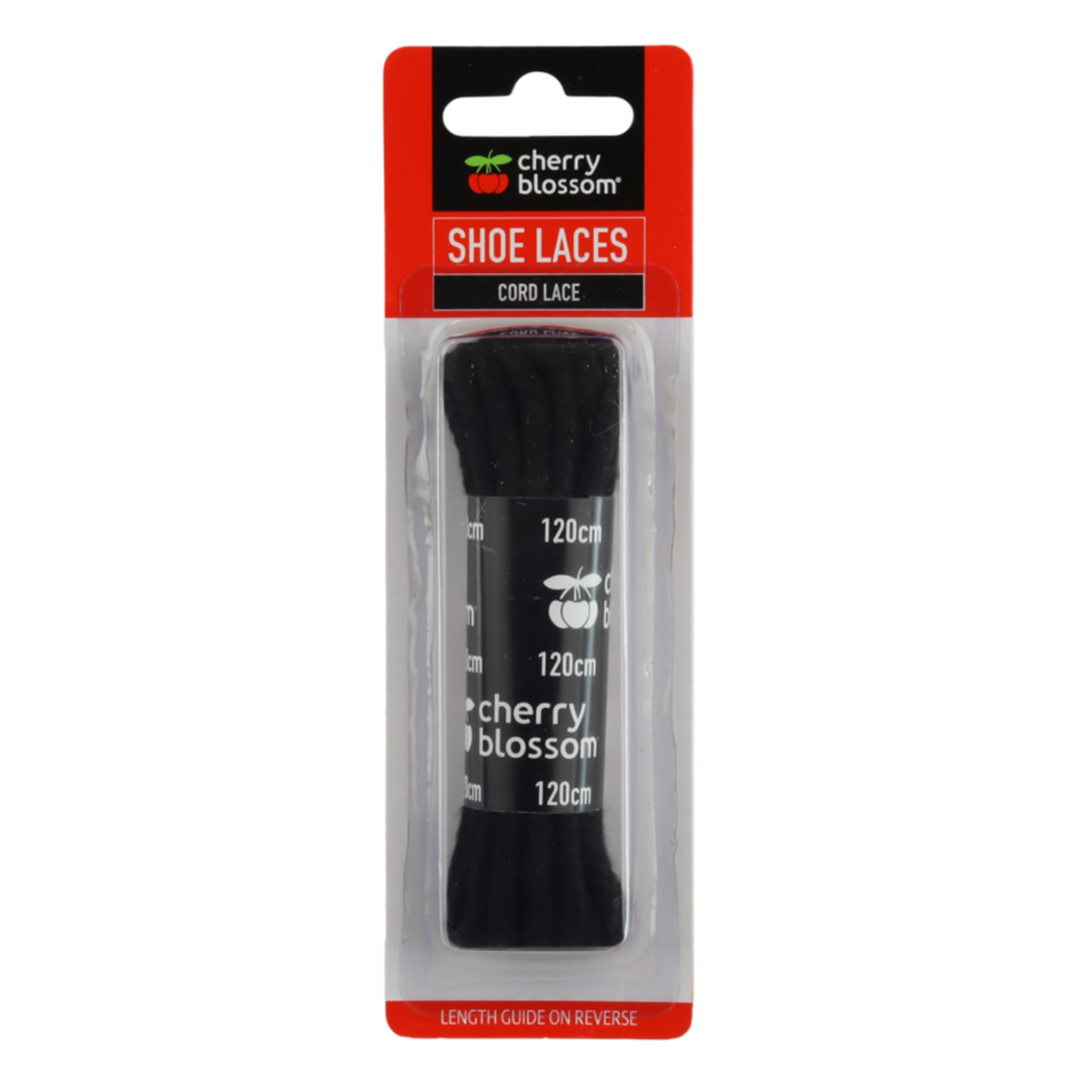 Cherry Blossom black cord laces 120cm