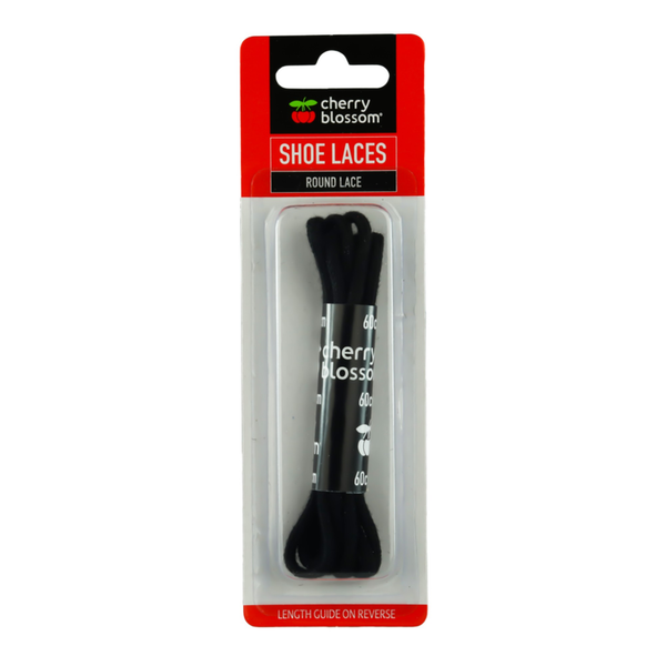 Cherry Blossom black round laces, 60cm