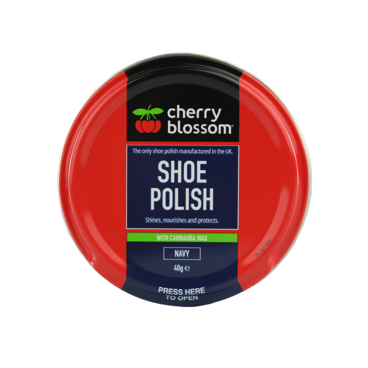 Cherry Blossom navy shoe polish 40g