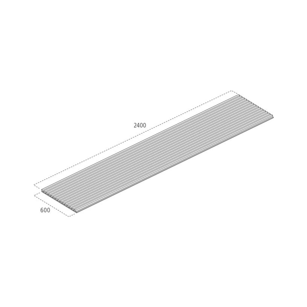 Cheshire Mouldings grey acoustic slat wall panel, view 2
