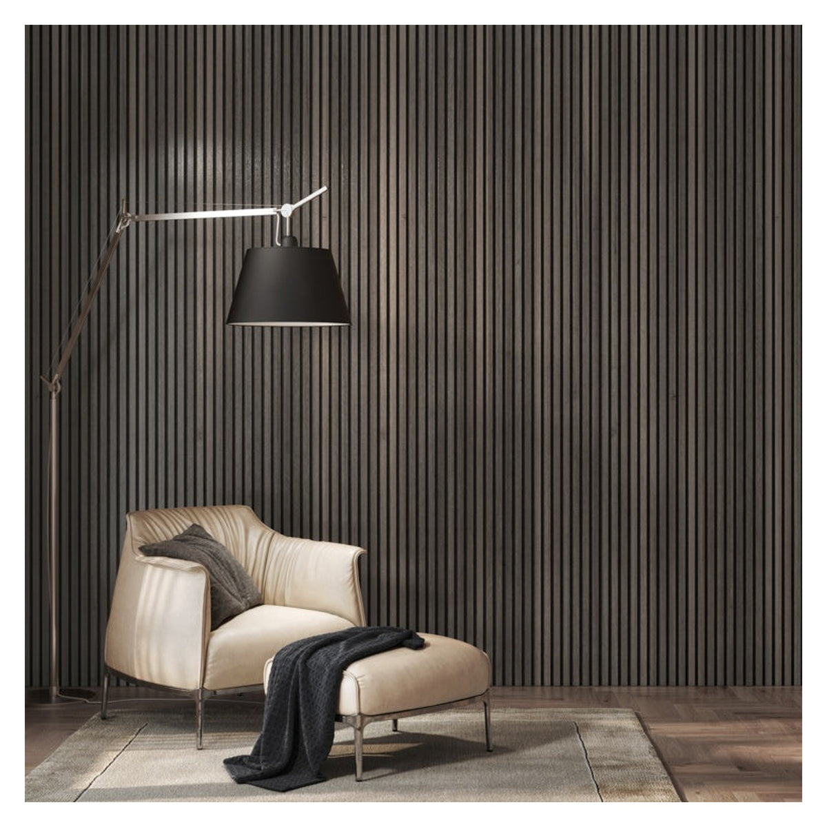Cheshire Mouldings acoustic wall panel Smoked Oak