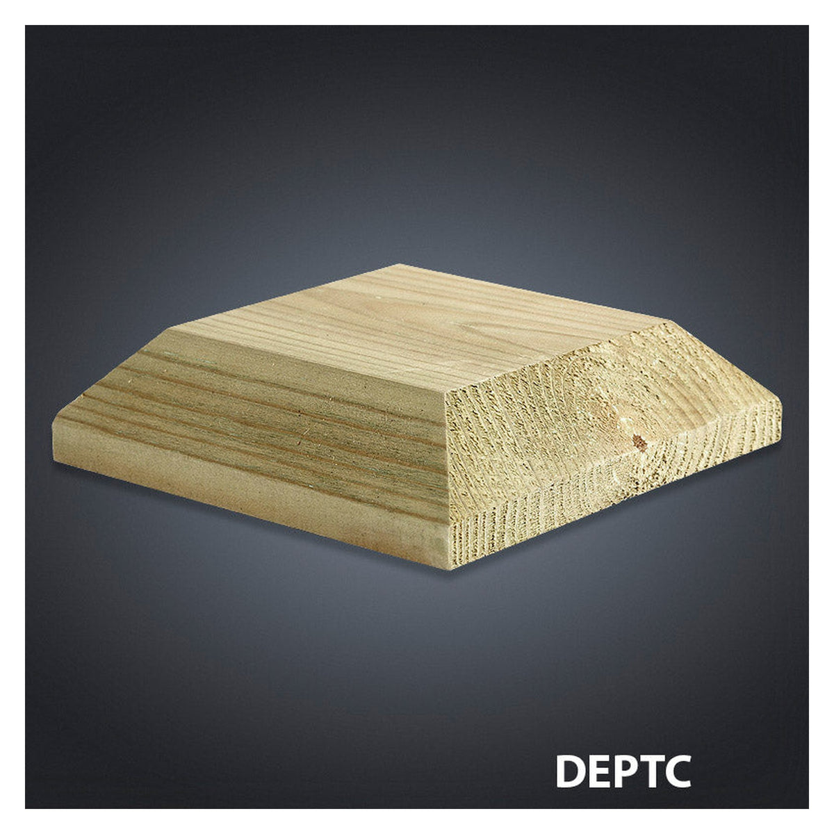 Cheshire Mouldings Patrice flat square treated pine post cap 110mm