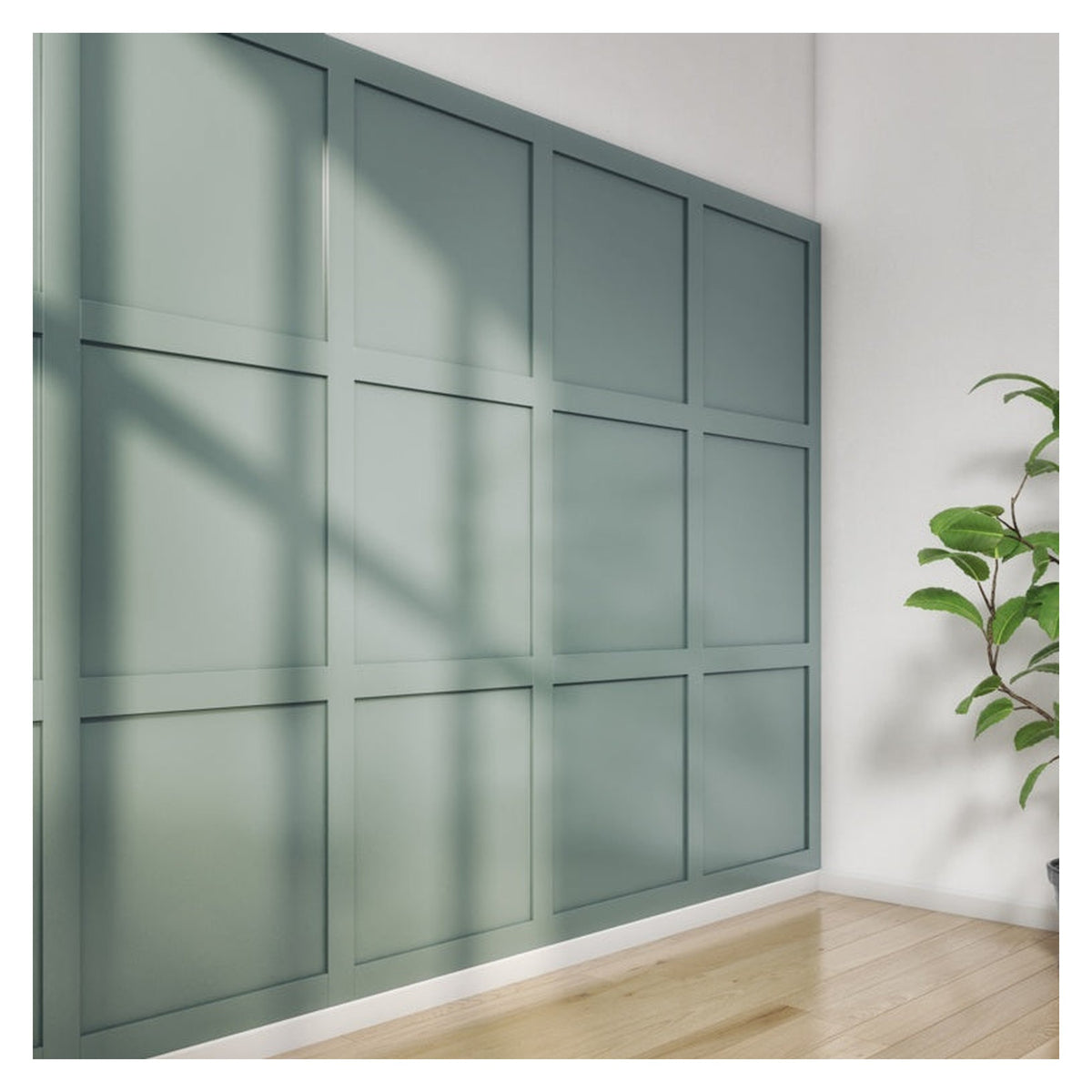 Cheshire Mouldings Shaker wall panel kit 3 with six MDF strips