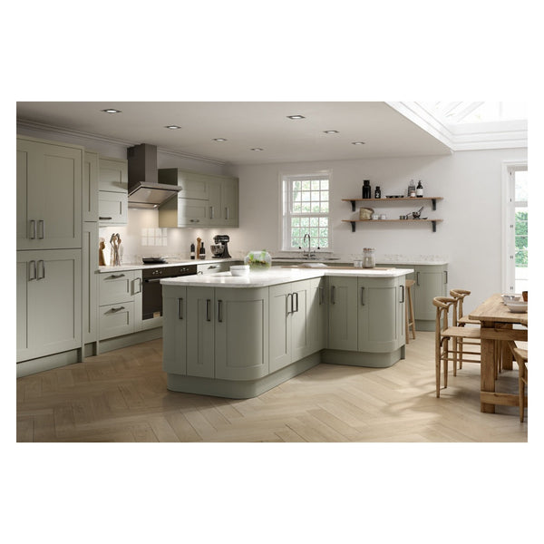Chippendale Elegant painted Shaker-style kitchen layout
