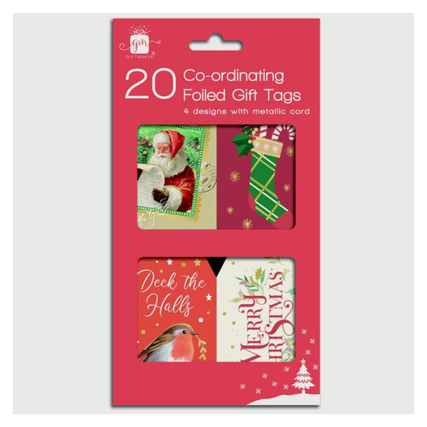 Co-ordinated Gift Tags Pack 20 - Traditional