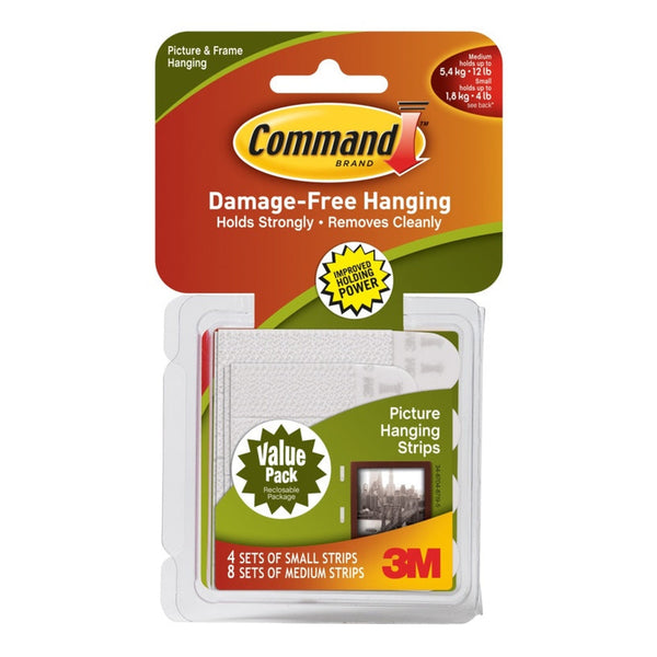 Command picture hanging strips value pack, small and medium