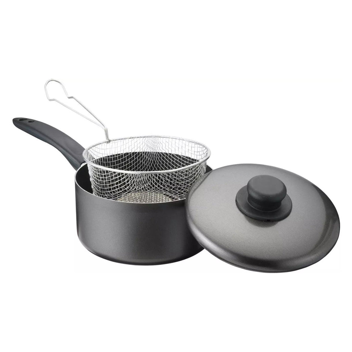 CookClassic 20cm non stick chip pan with basket, view 2