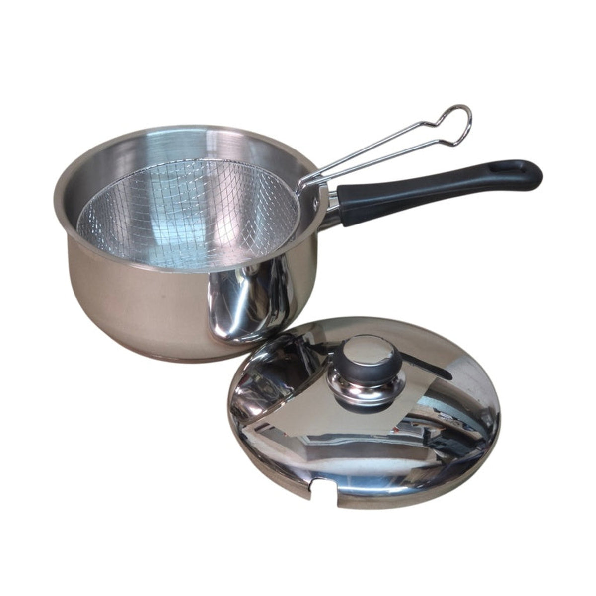 CookSupreme 20cm stainless steel chip pan with basket, view 2