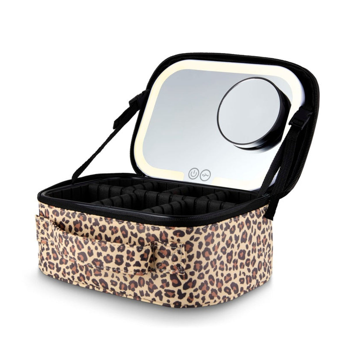 Cosmetic Case With LED Mirror - Black