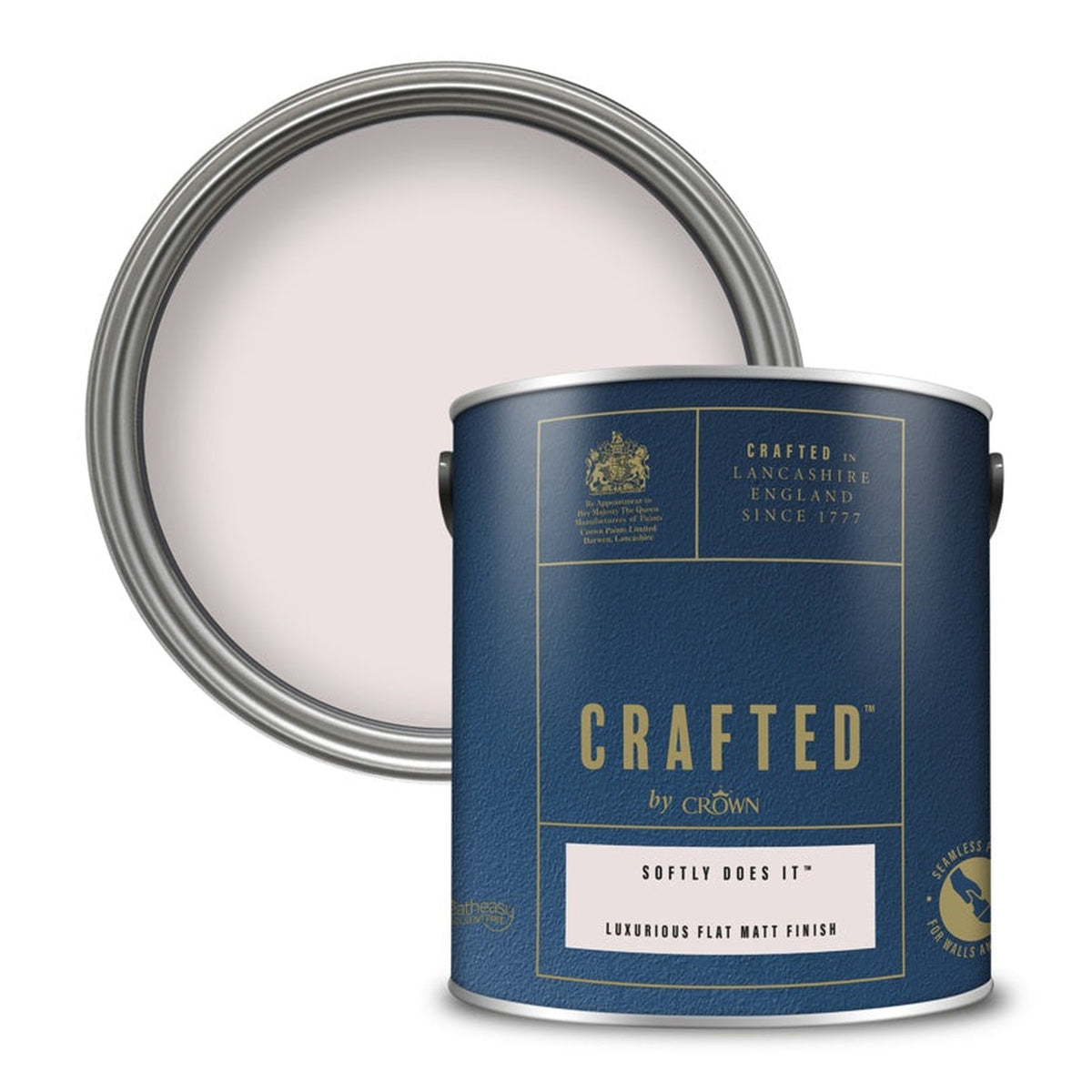 Crown Crafted Luxurious Flat Matt 2.5L tin in Softly Does It