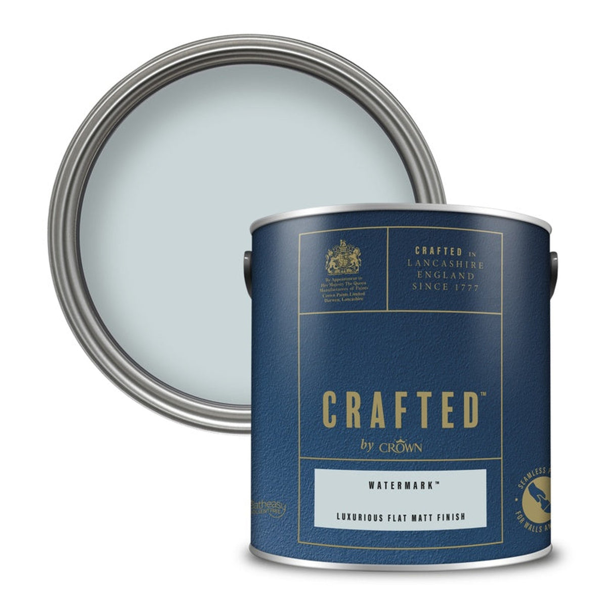 Crown Crafted Luxurious Flat Matt 2.5L tin in Watermark