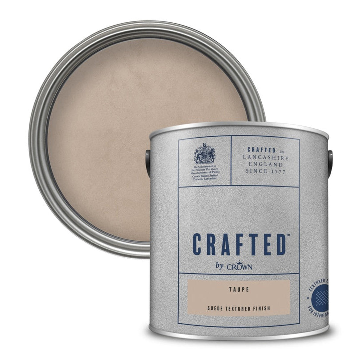 Crown Crafted Suede textured paint Taupe 2.5L