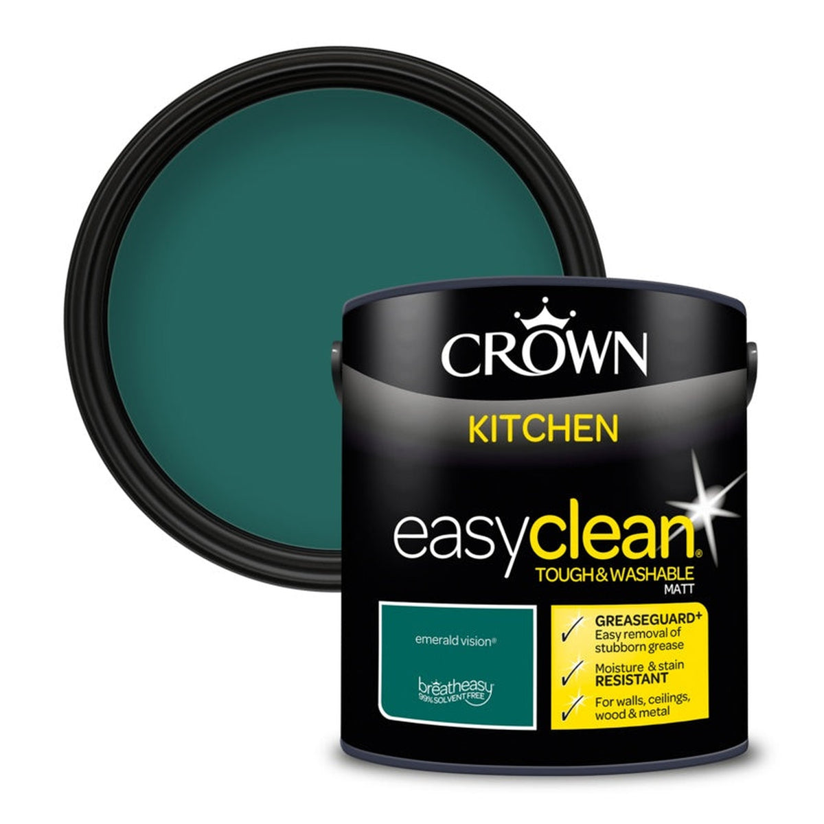 Crown Easyclean Kitchen matt 2.5L tin in Emerald Vision