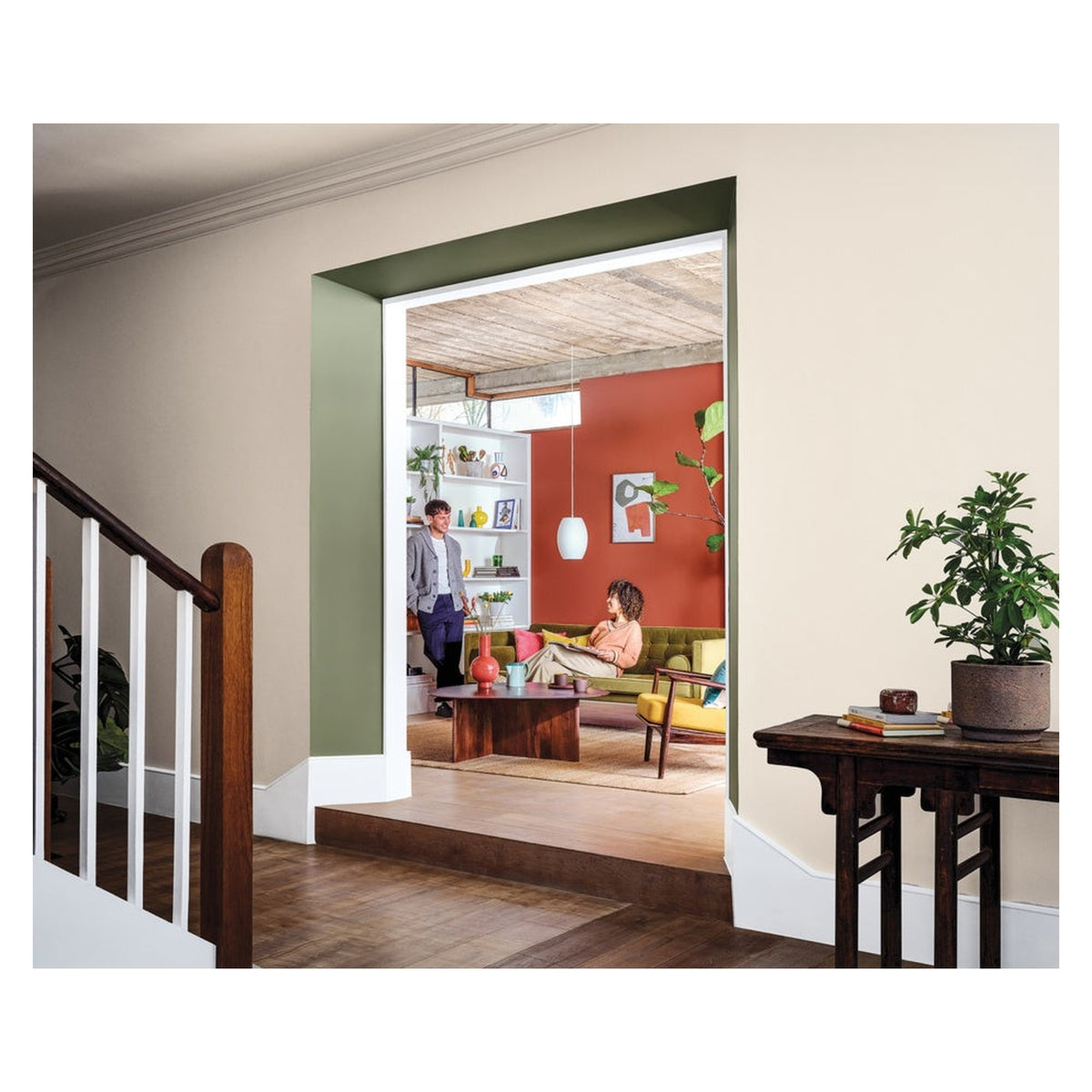 Crown Walls and Ceilings Matt 2.5L tin in Swan Feather, view 3