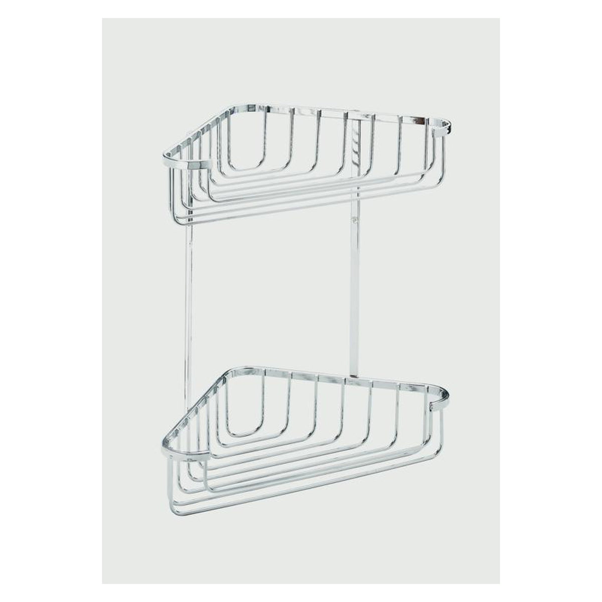Croydex 2 tier chrome corner basket, medium, view 2