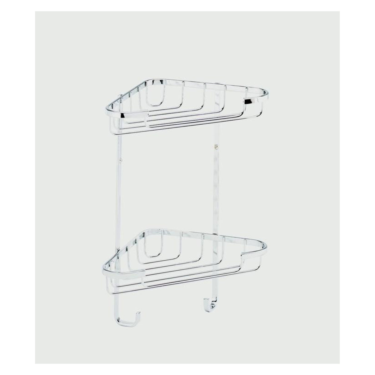 Croydex small 2 tier chrome plated corner basket