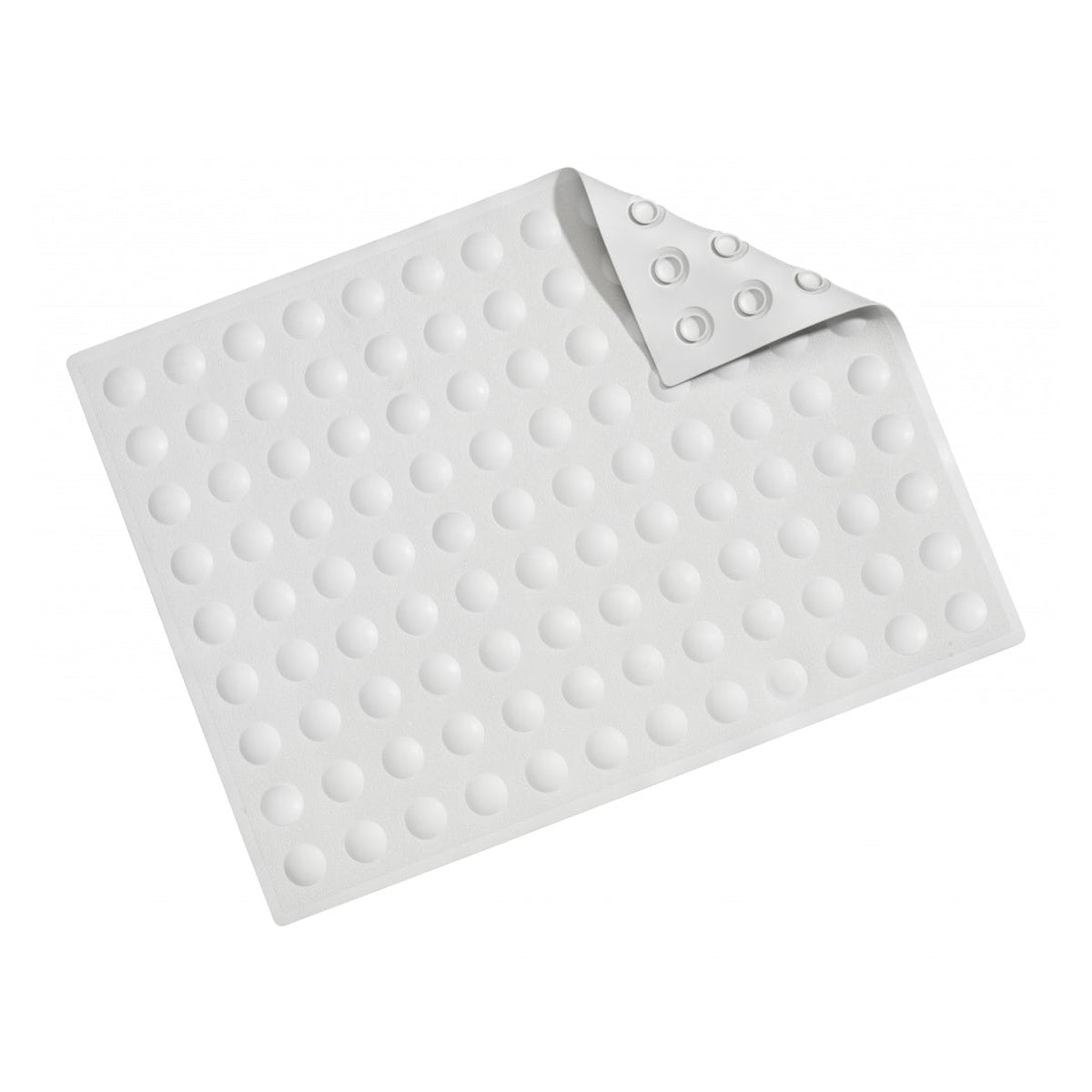Croydex double sucker white rubber bath mat
