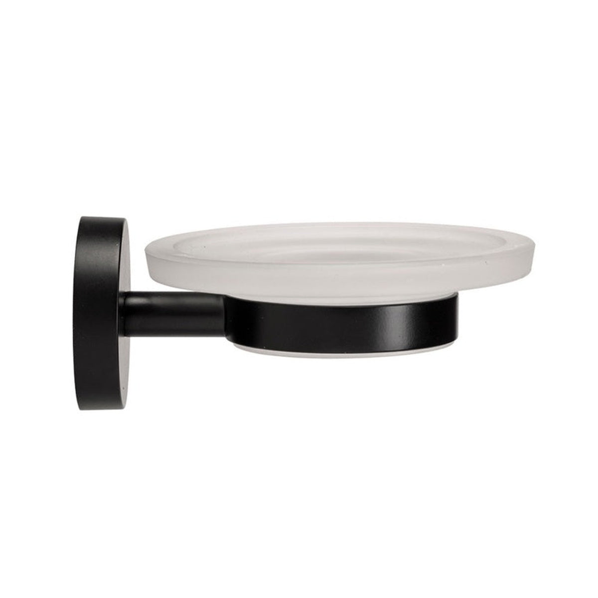 Croydex Flexi Fit matt black soap dish and holder, view 2