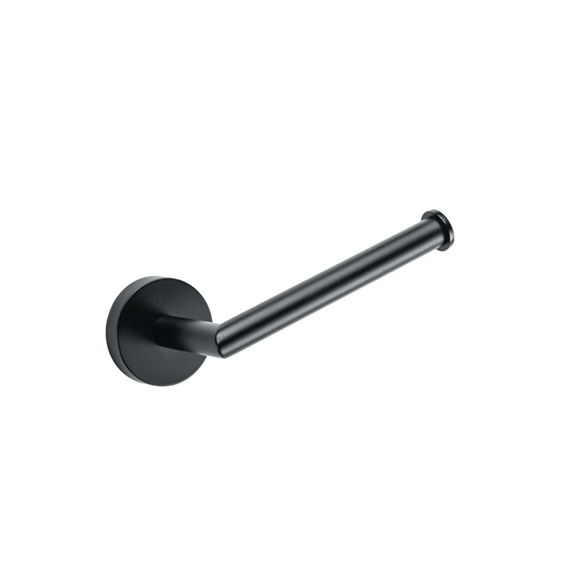Croydex Flexi-Fix matt black toilet roll holder, view 2