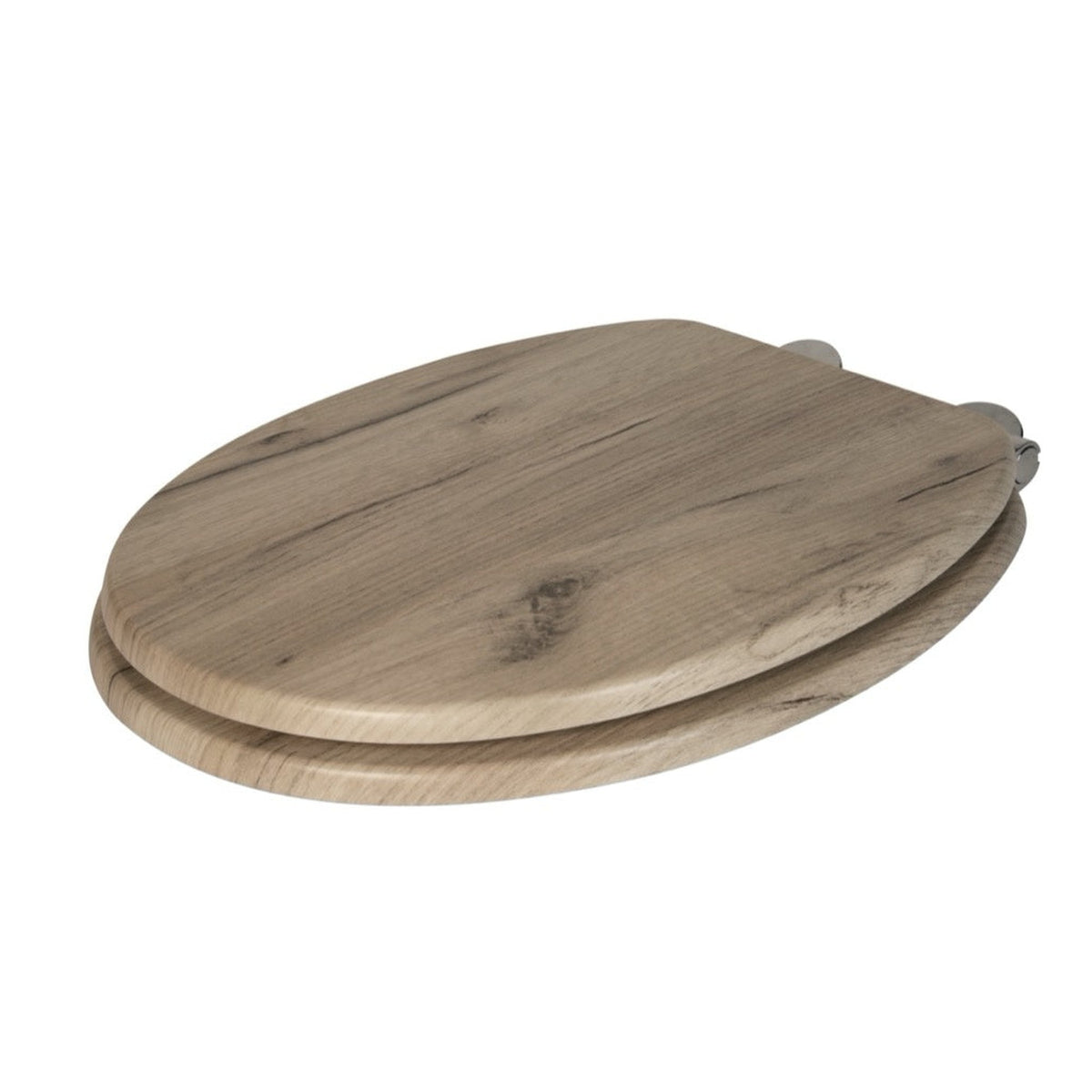 Croydex grey oak Flexi Fix soft close toilet seat, view 4